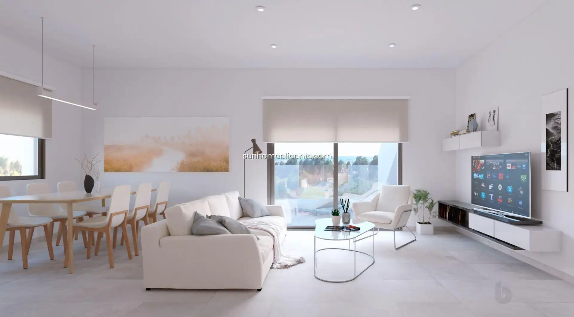 Sala de estar de Piso en venta en Pilar de la Horadada con Aire acondicionado, Calefacción y Jardín privado
