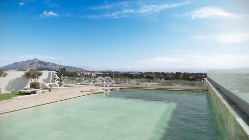 Swimming pool of Apartment for sale in Marbella  with Air Conditioner, Heating and Terrace