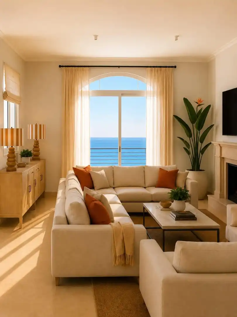 Sala de estar de Ático en venta en Manilva con Calefacción, Terraza y Trastero