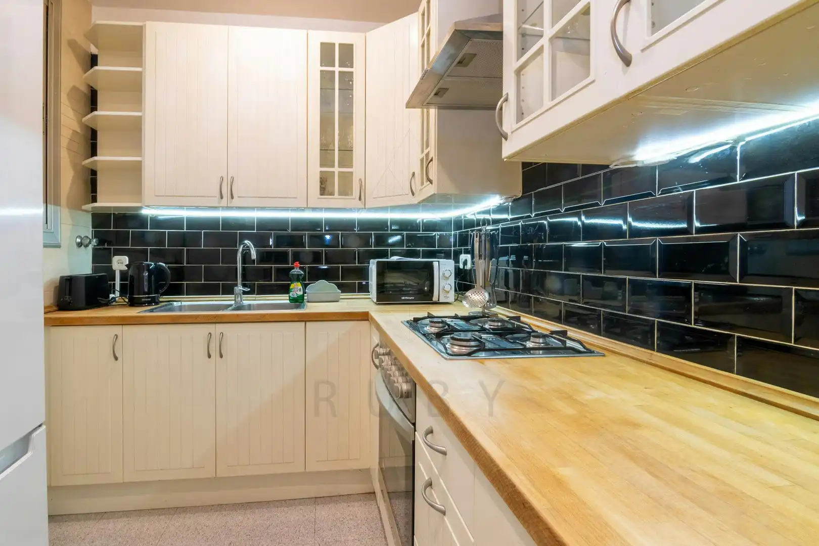 Kitchen of Flat for rent in Barcelona  with Air Conditioner, Heating and Furnished