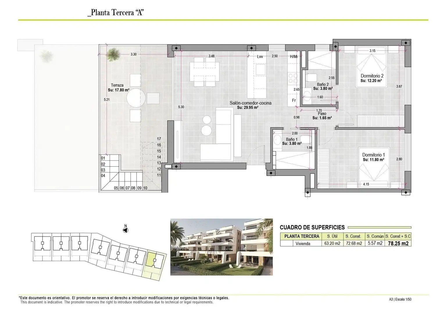 Ático en venta en Alhama de Murcia con Aire acondicionado, Terraza y Piscina