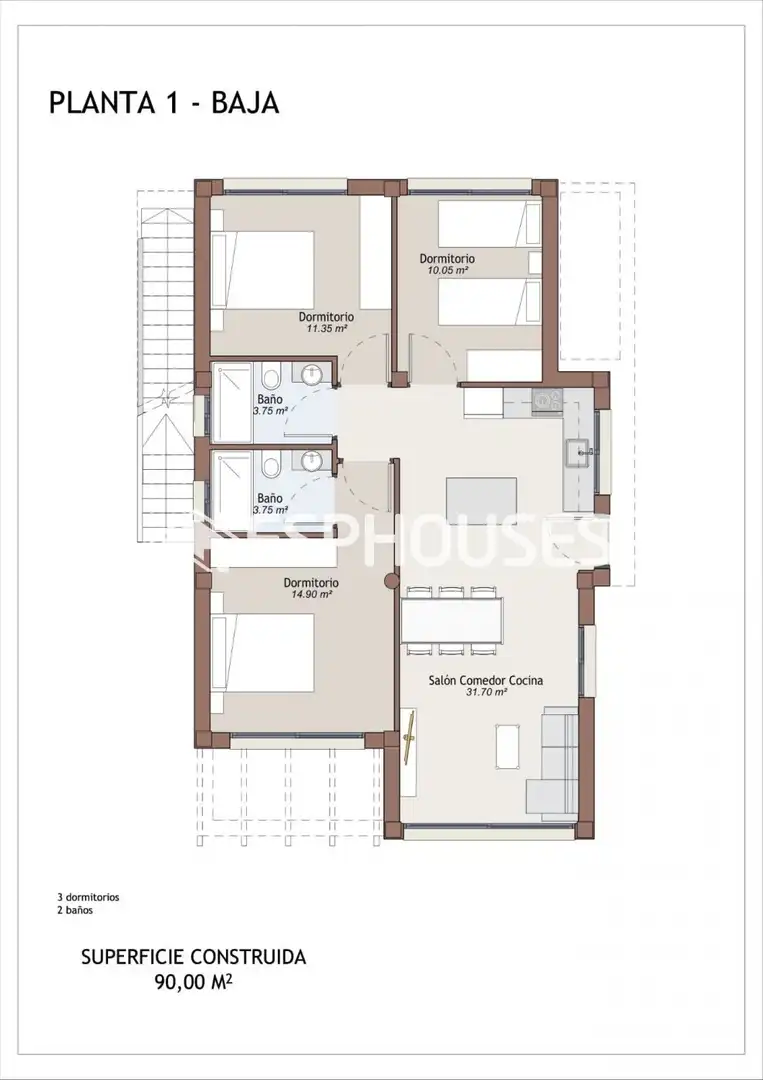 Detached house with terrace for sale in Las Salinas, imagen 15