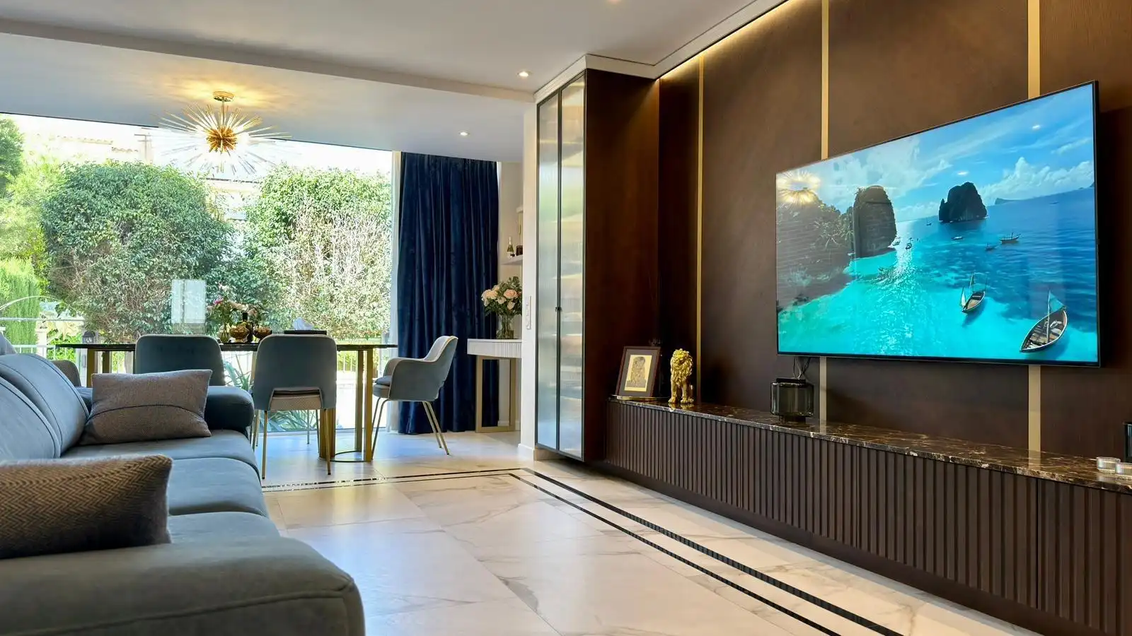 Sala de estar de Casa o chalet en venta en Alicante / Alacant con Aire acondicionado, Calefacción y Jardín privado