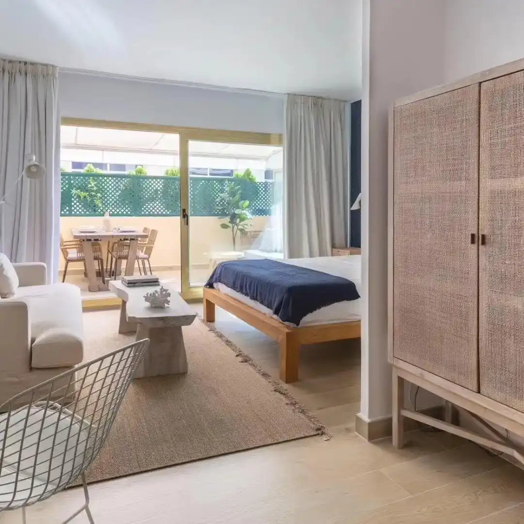 Bedroom of Flat for sale in Marbella  with Air Conditioner and Swimming Pool