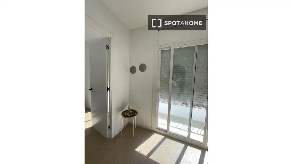 Schlafzimmer von Wohnung zur untervermieten in Sitges mit Klimaanlage und Terrasse