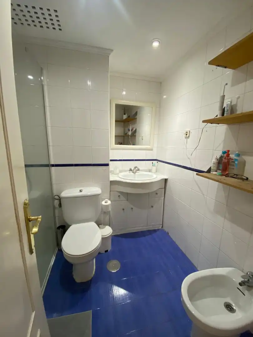 Badezimmer von Wohnung zur Miete in Madrid mit Heizung, Parkett und Möbliert