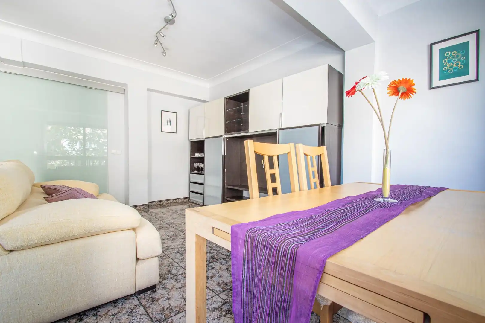 Living room of Flat for sale in  Palma de Mallorca  with Air Conditioner, Furnished and Balcony