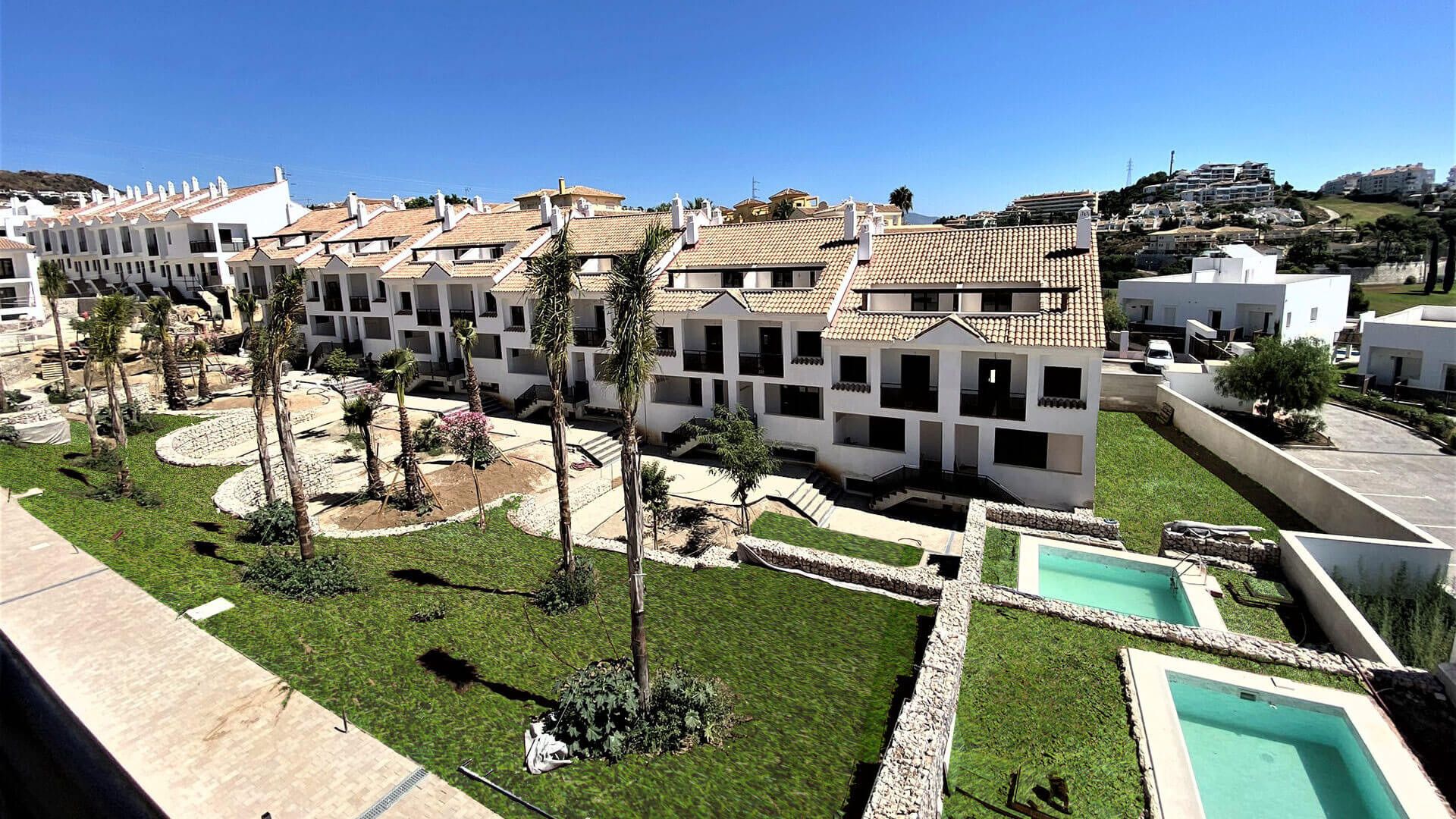 Vista exterior de Apartament en venda en Mijas amb Aire condicionat, Terrassa i Piscina