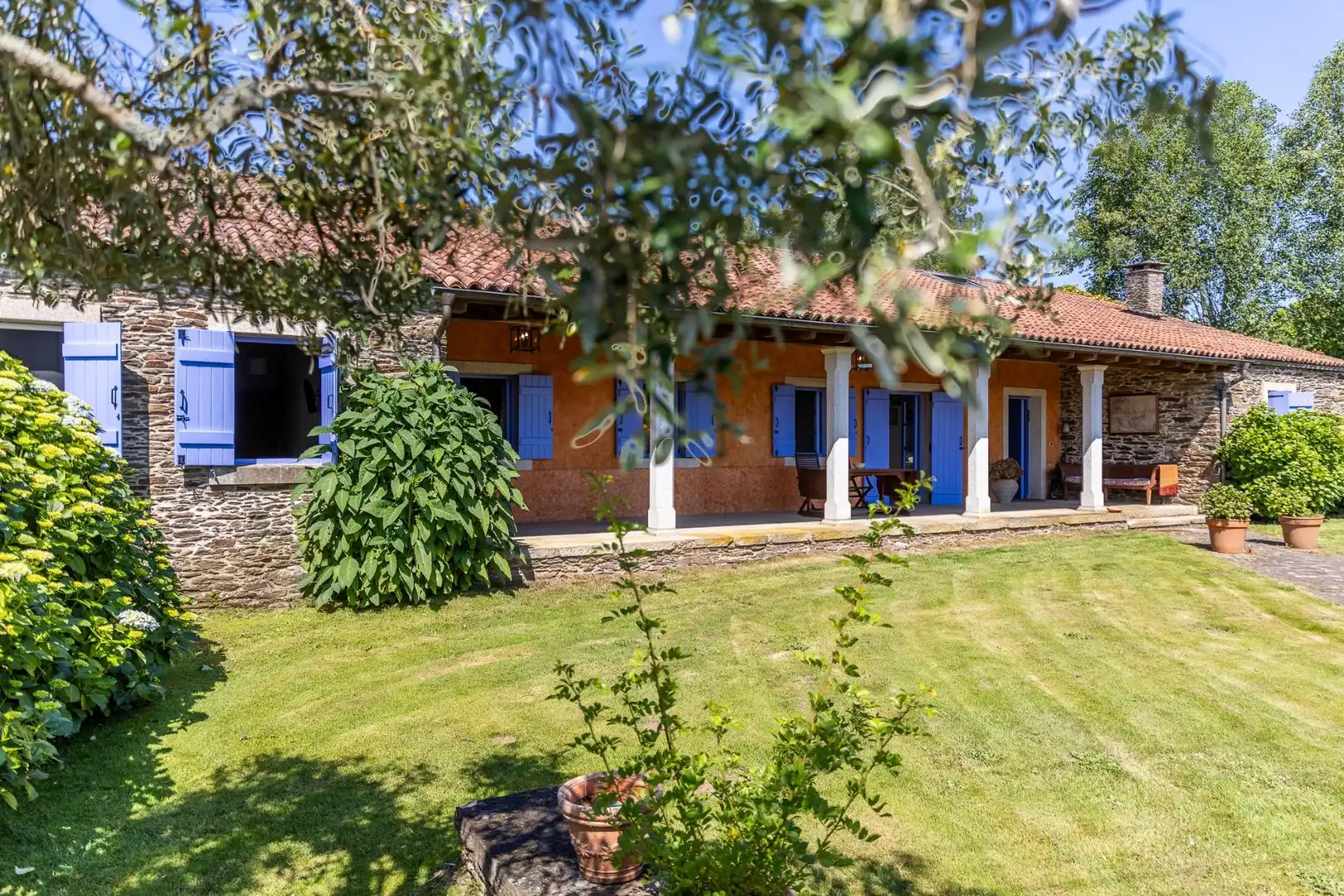 Jardín de Casa o chalet en venta en O Pino  con Calefacción, Jardín privado y Terraza