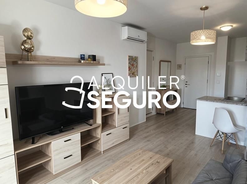 Sala d'estar de Pis de lloguer en  Sevilla Capital amb Aire condicionat, Terrassa i Moblat