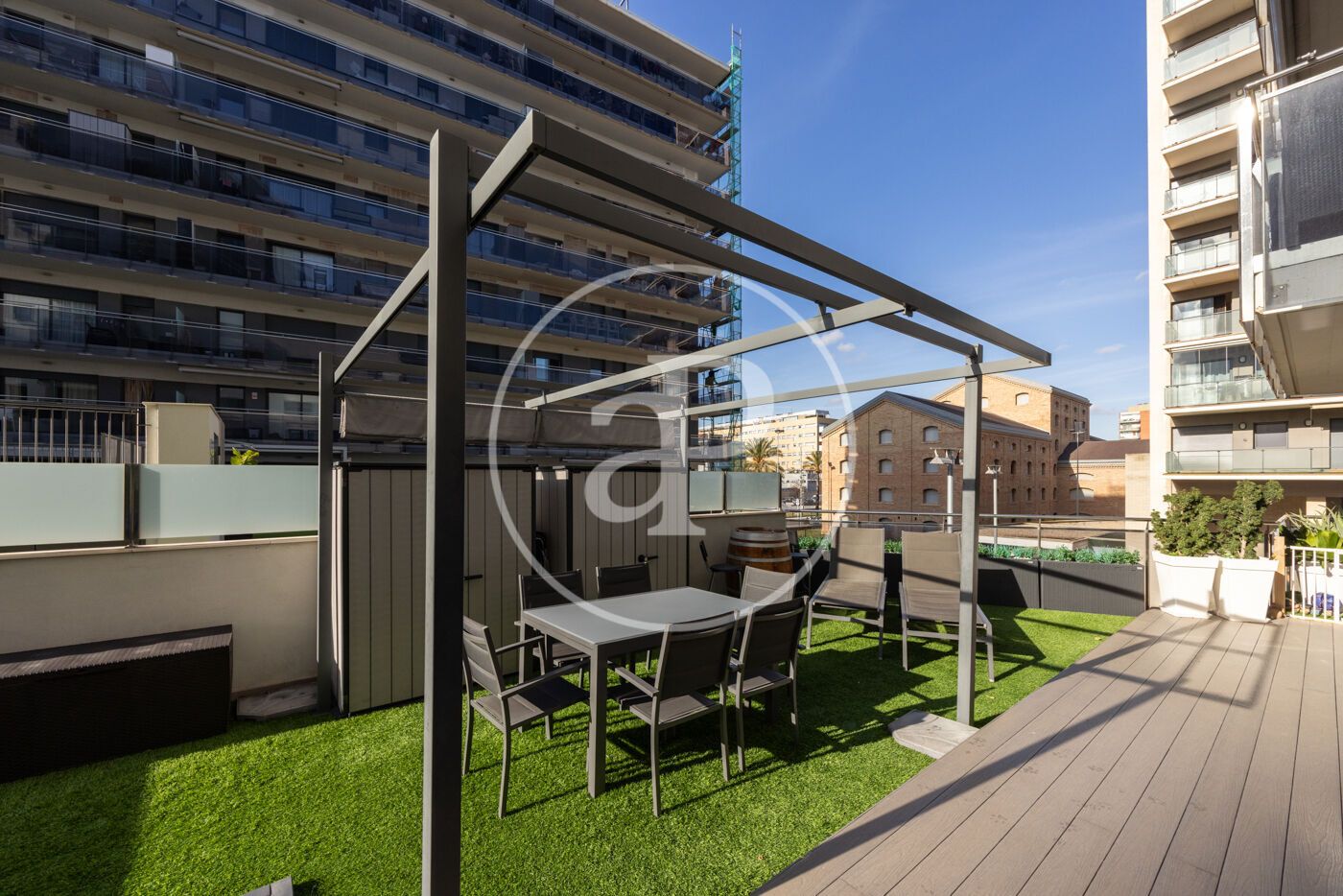 Terrace of Flat for sale in Badalona  with Air Conditioner, Heating and Private garden