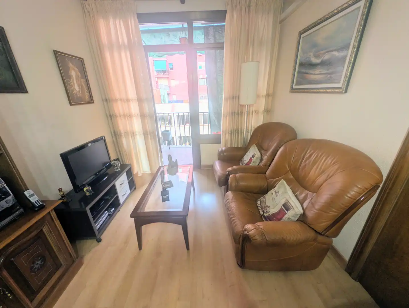 Sala de estar de Piso en venta en Barcelona con Aire acondicionado, Parquet y Amueblado