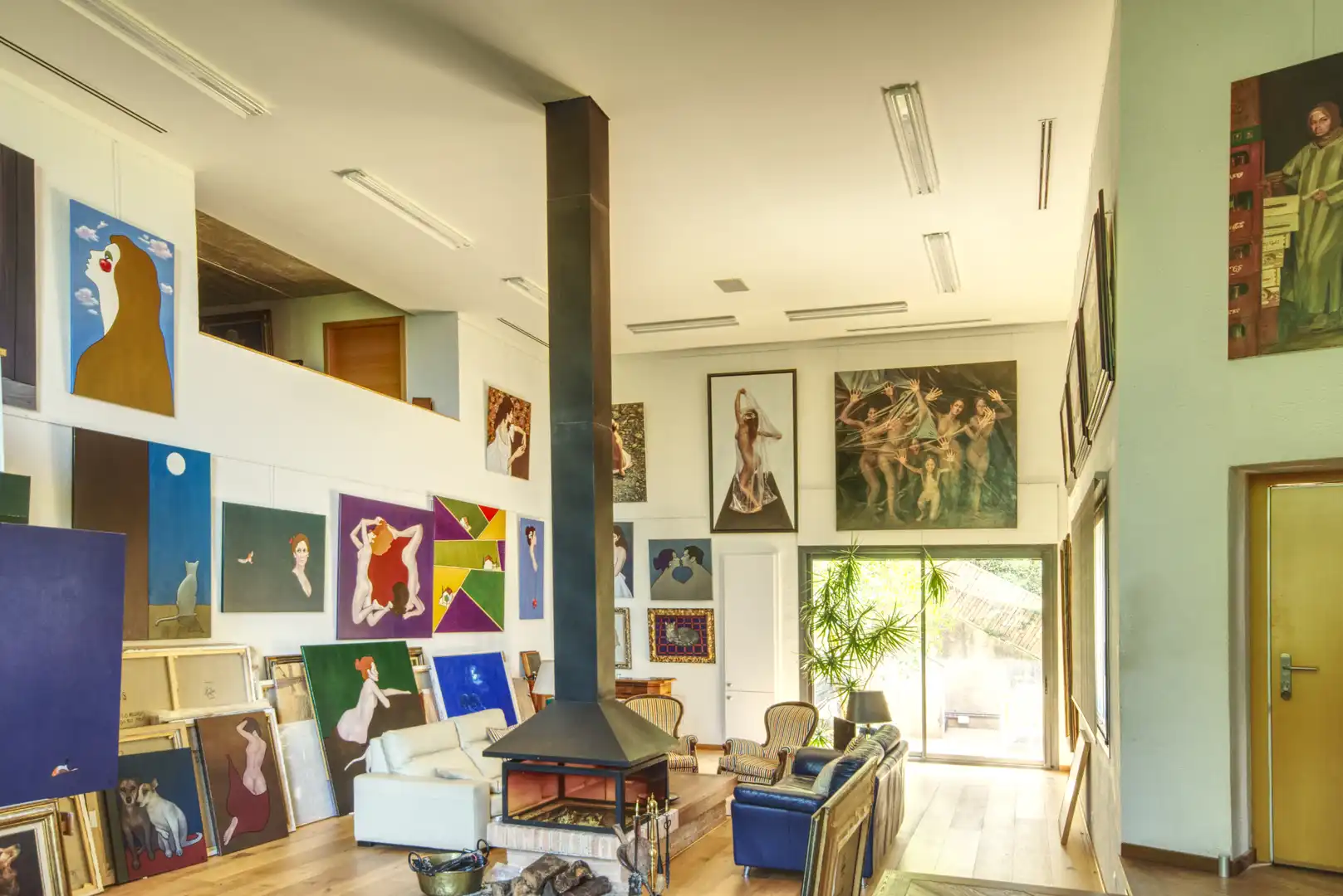 Wohnzimmer von Haus oder Chalet zum Verkauf in Sant Cugat del Vallès mit Klimaanlage, Heizung und Privatgarten