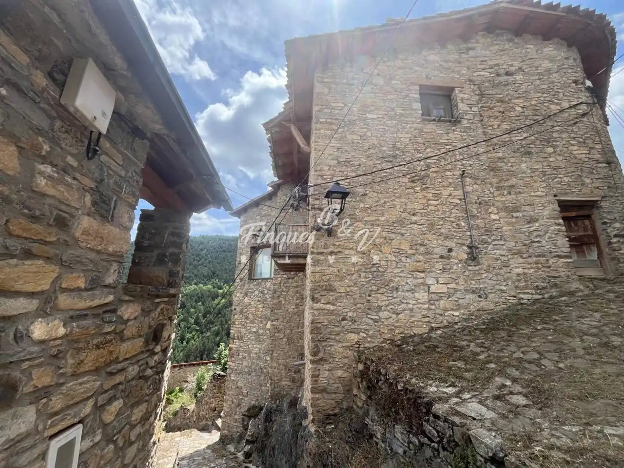 Vista exterior de Casa o xalet en venda en El Pont de Bar amb Calefacció, Jardí privat i Parquet
