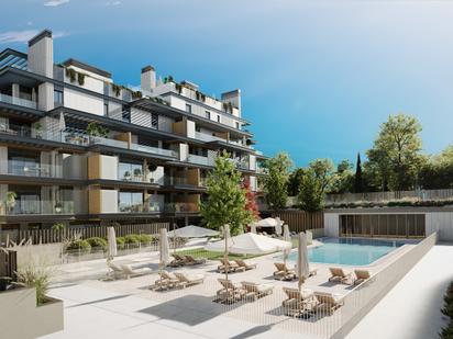 Swimming pool of Flat for sale in  Madrid Capital  with Terrace, Storage room and Swimming Pool