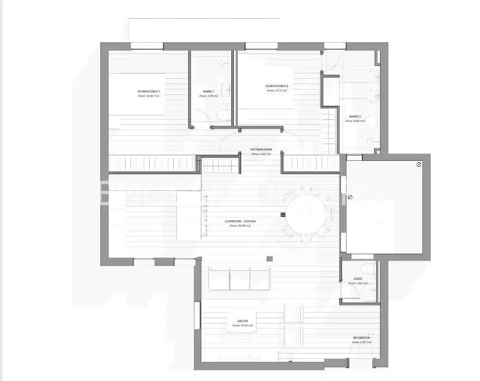 Wohnung zum Verkauf in Madrid mit Klimaanlage, Heizung und Terrasse