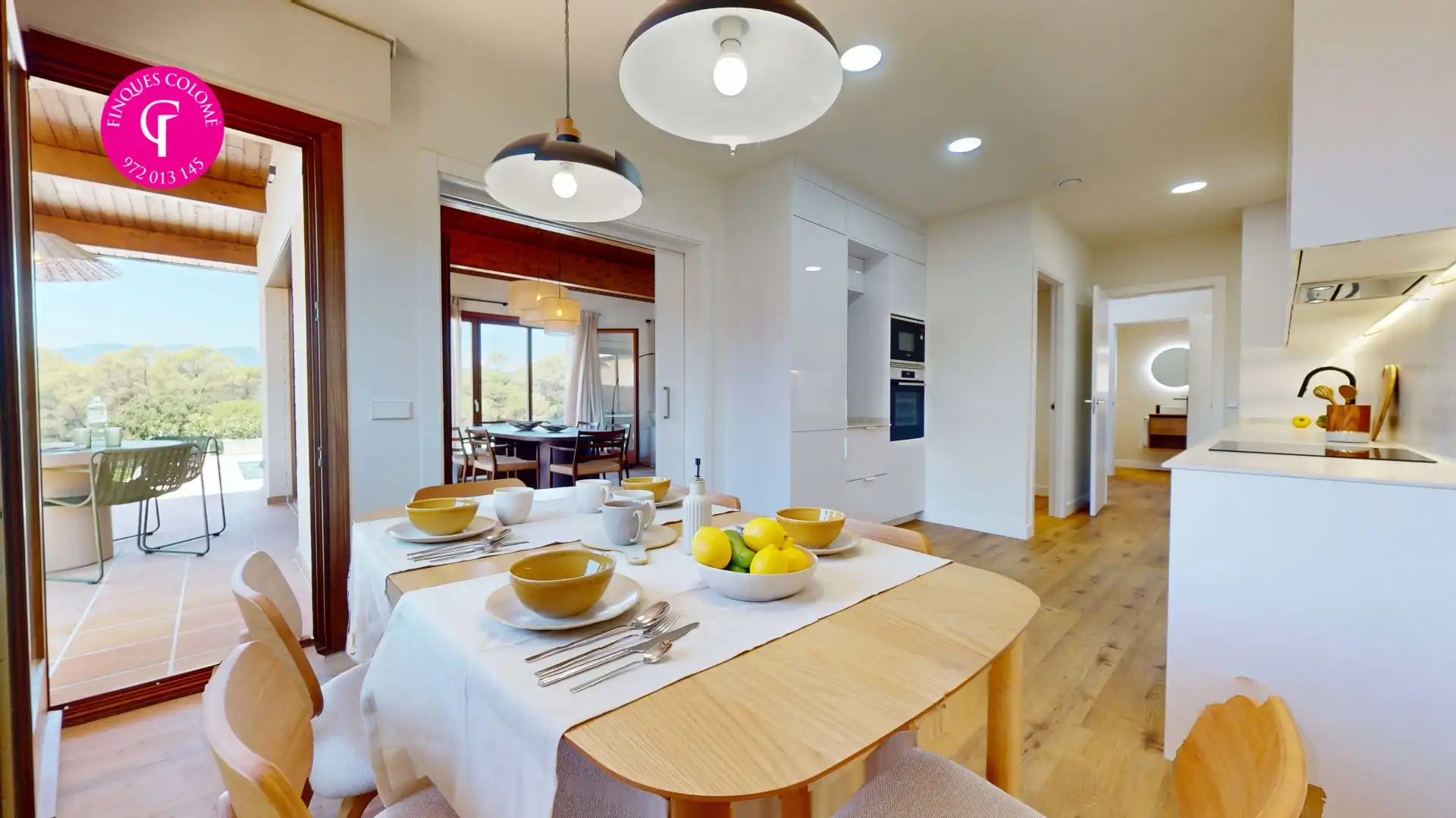 Dining room of Houses for sale in Sant Julià de Ramis  with Air Conditioner, Heating and Terrace