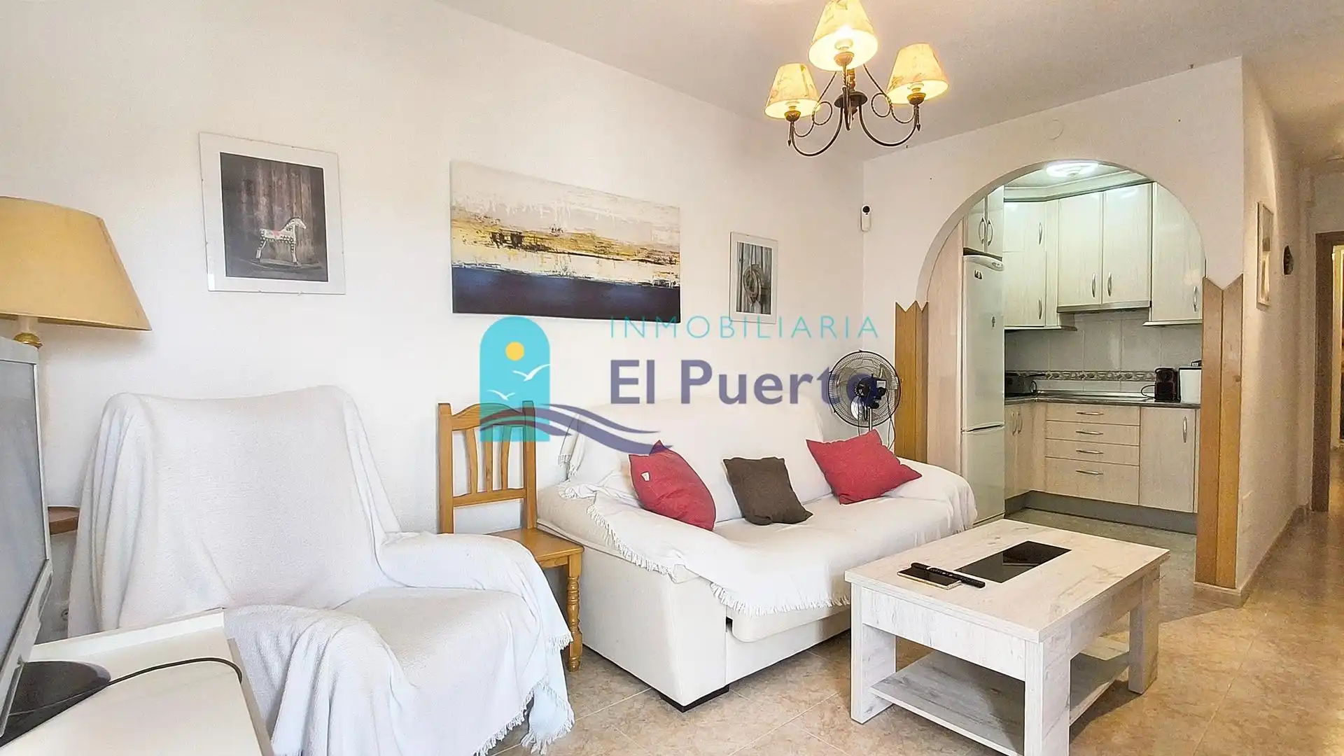 Sala de estar de Apartamento en venta en Puerto de Mazarrón