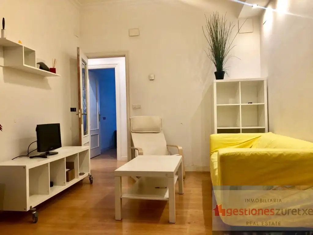 Sala de estar de Piso de alquiler en Bilbao  con Amueblado y Balcón