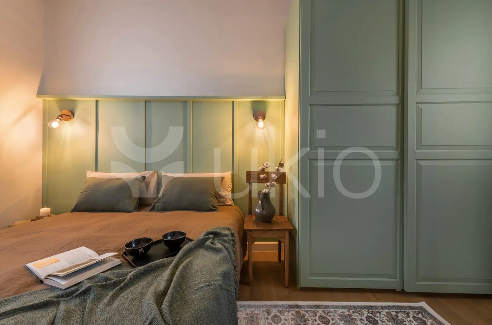 Dormitori de Apartament de lloguer en Madrid amb Aire condicionat, Calefacció i Moblat