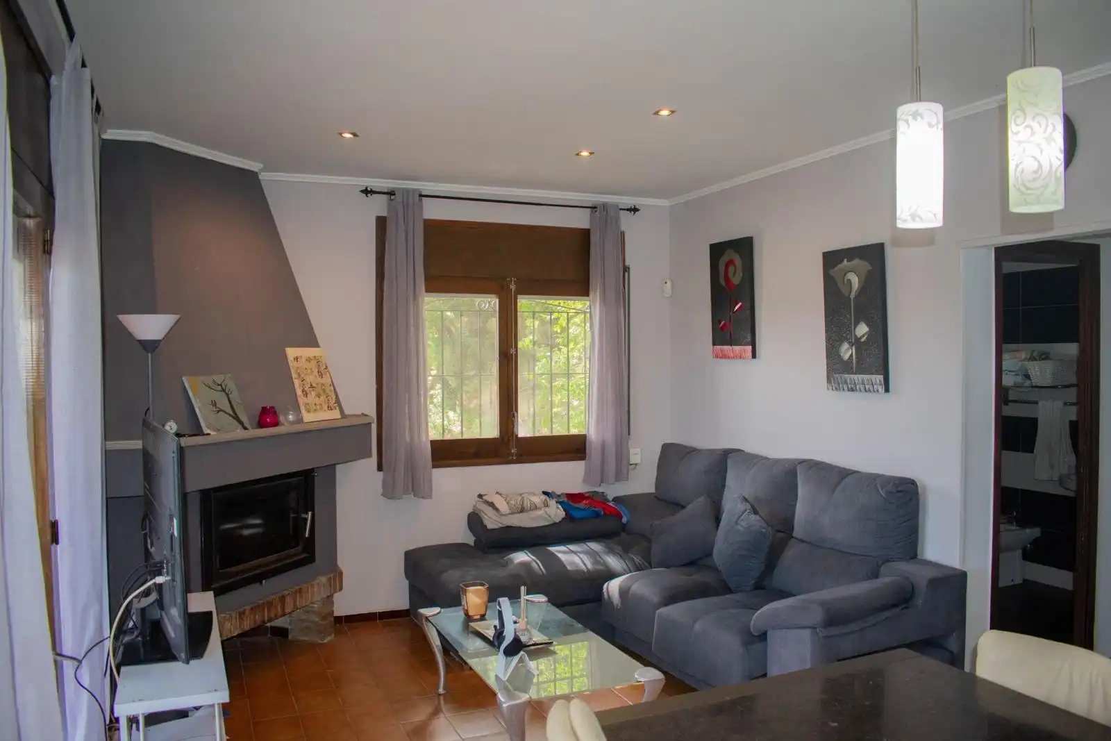 Sala de estar de Casa o chalet en venta en Santa Cristina d'Aro con Calefacción, Jardín privado y Terraza