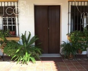 Exterior view of Single-family semi-detached for sale in La Palma del Condado  with Air Conditioner, Terrace and Storage room