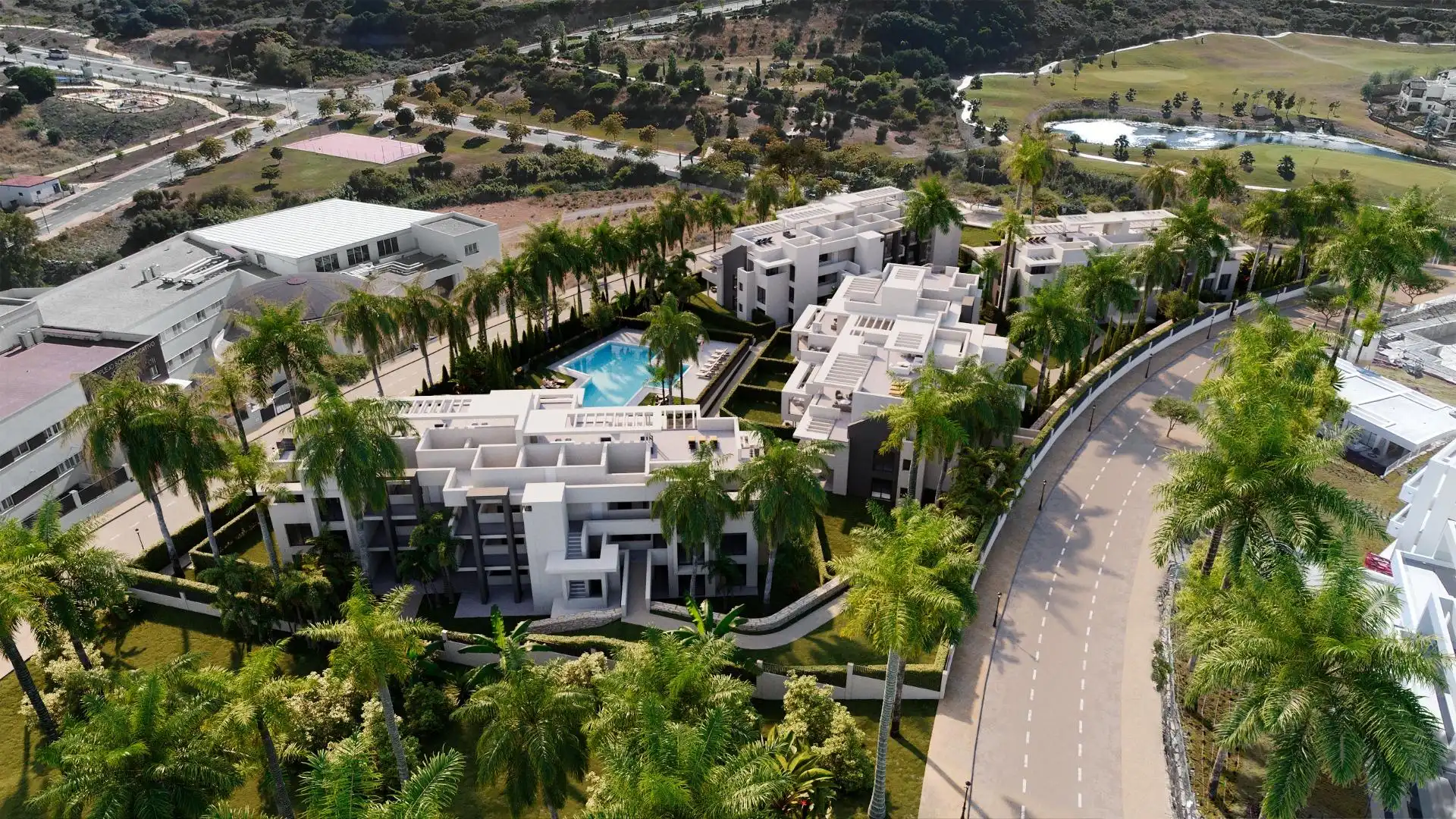 Exterior view of Flat for sale in Estepona  with Air Conditioner, Heating and Private garden