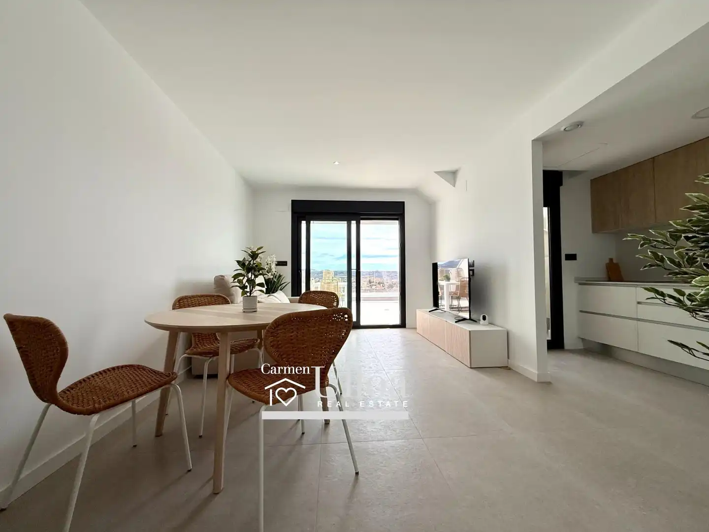 Wohnzimmer von Wohnung zum Verkauf in Mutxamel mit Klimaanlage, Heizung und Privatgarten