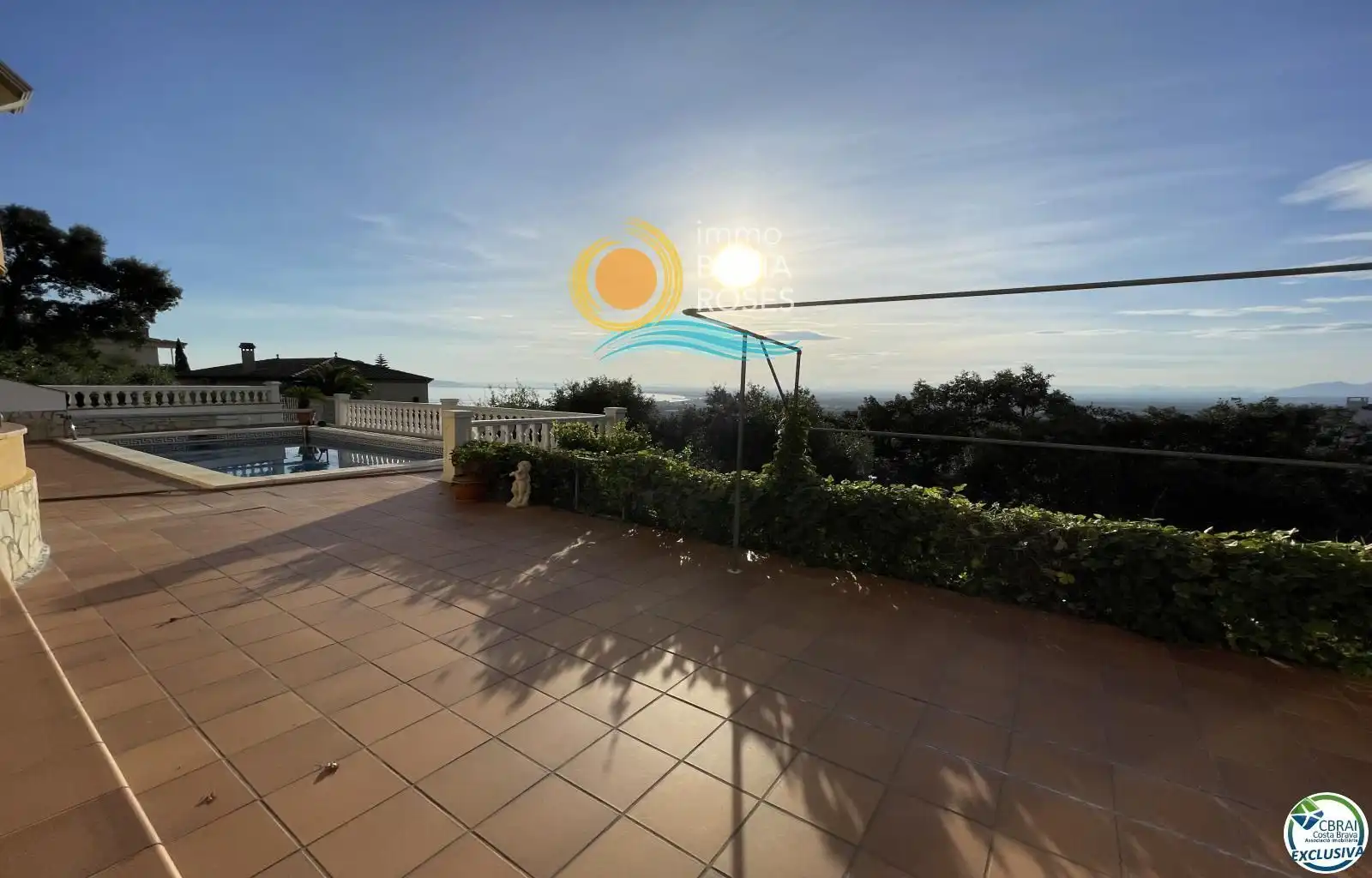 Exterior view of Houses for sale in Roses  with Terrace, Storage room and Swimming Pool
