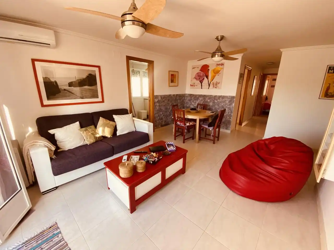 Sala de estar de Piso en venta en Oliva con Aire acondicionado, Terraza y Amueblado