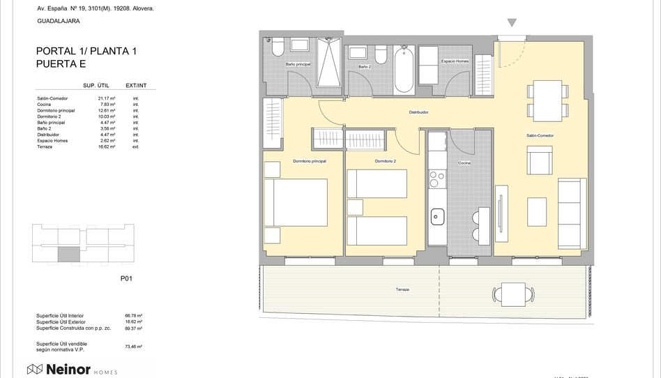 Foto 1 de Piso en venta en Calle Edgar Neville, Alovera, Guadalajara