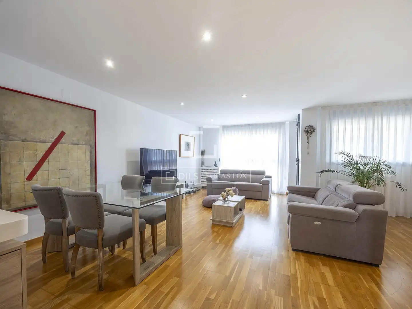 Wohnzimmer von Wohnung zum Verkauf in Valencia mit Klimaanlage, Heizung und Privatgarten