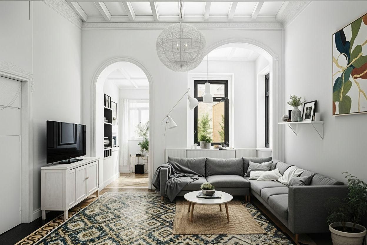 Living room of Planta baja for sale in  Barcelona Capital  with Air Conditioner and Heating