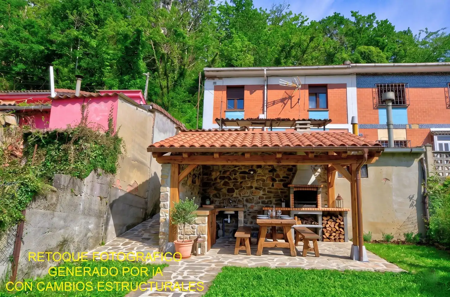 Terrasse von Haus oder Chalet zum Verkauf in Mieres (Asturias) mit Terrasse und Schwimmbad