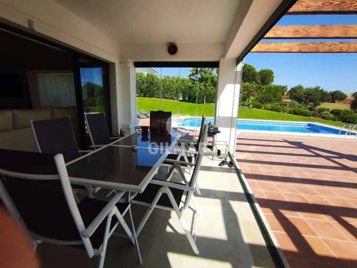 Terraza de Casa o chalet en venta en Arcos de la Frontera con Calefacción, Jardín privado y Piscina