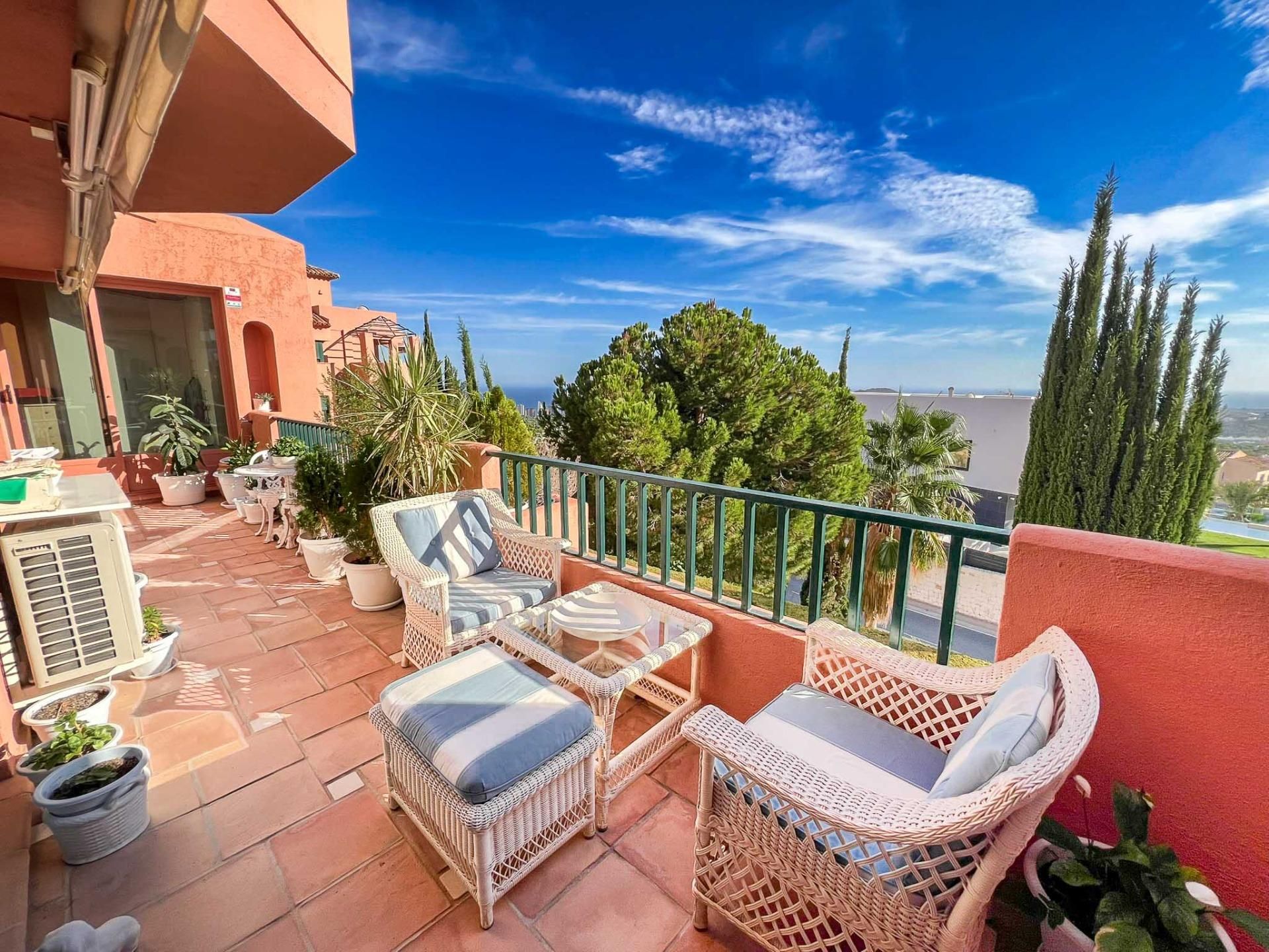 Terrace of Apartment for sale in Finestrat  with Air Conditioner, Heating and Private garden