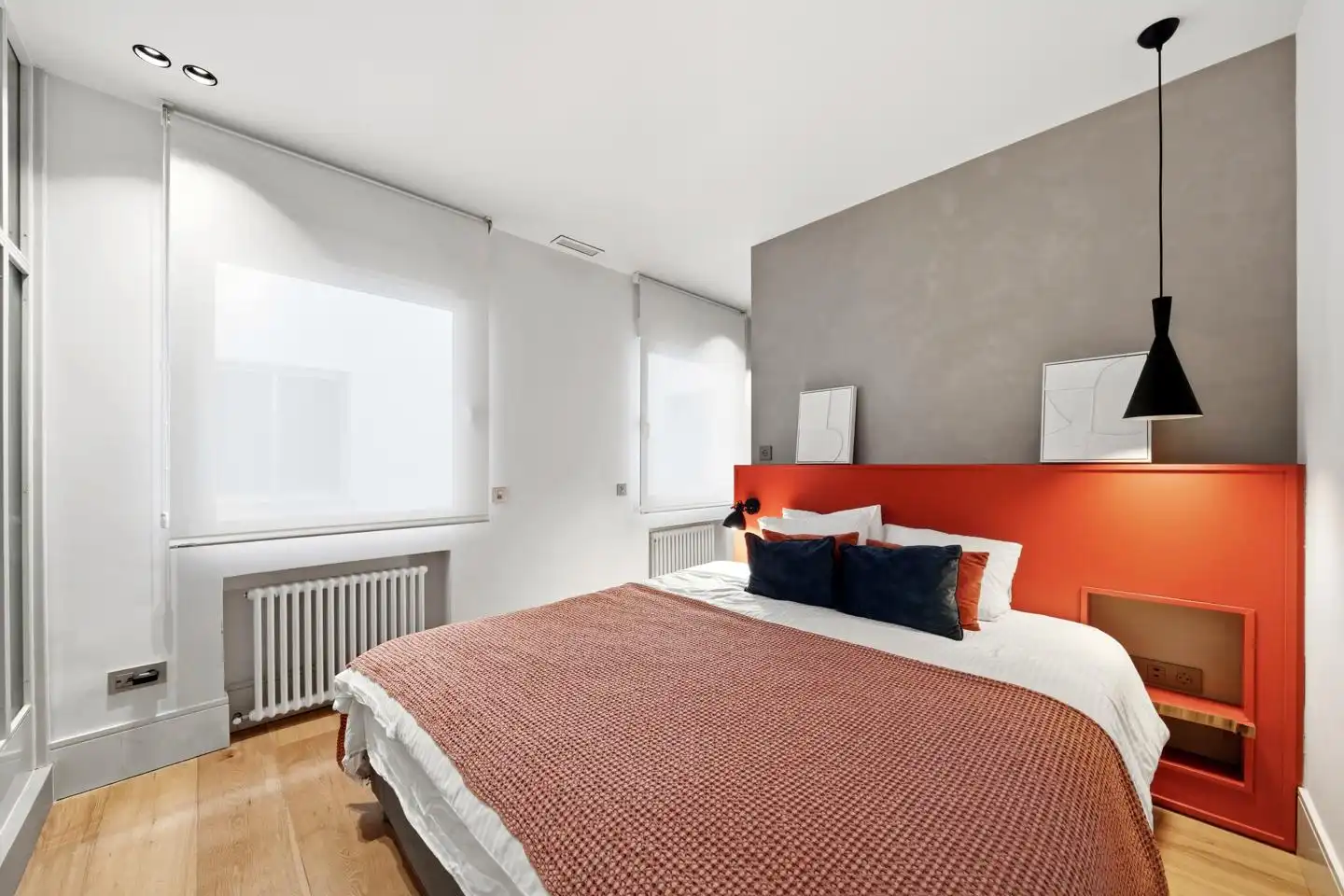 Schlafzimmer von Wohnung zur Miete in Madrid mit Klimaanlage, Heizung und Möbliert