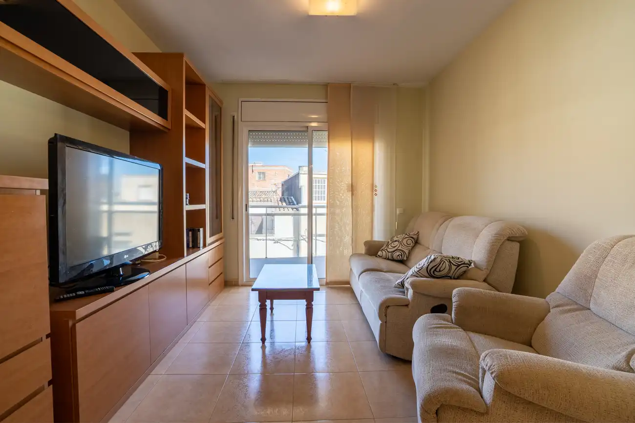 Living room of Flat for sale in Roquetes  with Air Conditioner, Heating and Terrace