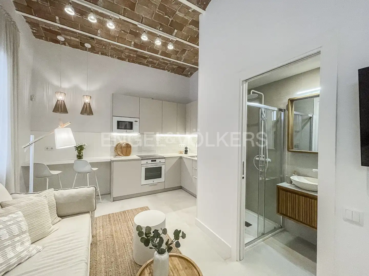 Cocina de Piso de alquiler en Barcelona con Aire acondicionado, Calefacción y Amueblado