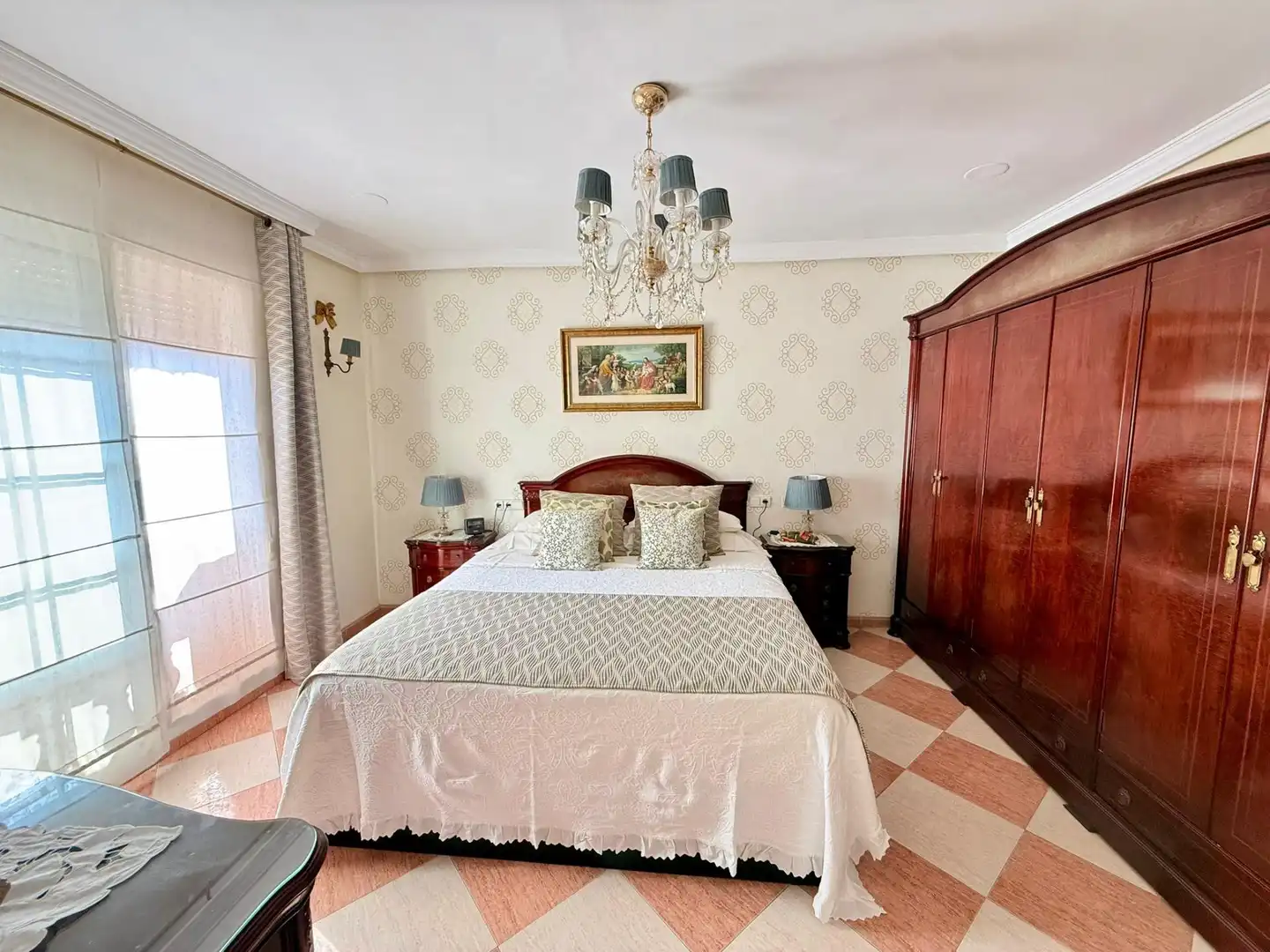 Bedroom of Detached homes for sale in Roquetas de Mar  with Air Conditioner, Balcony and Community pool