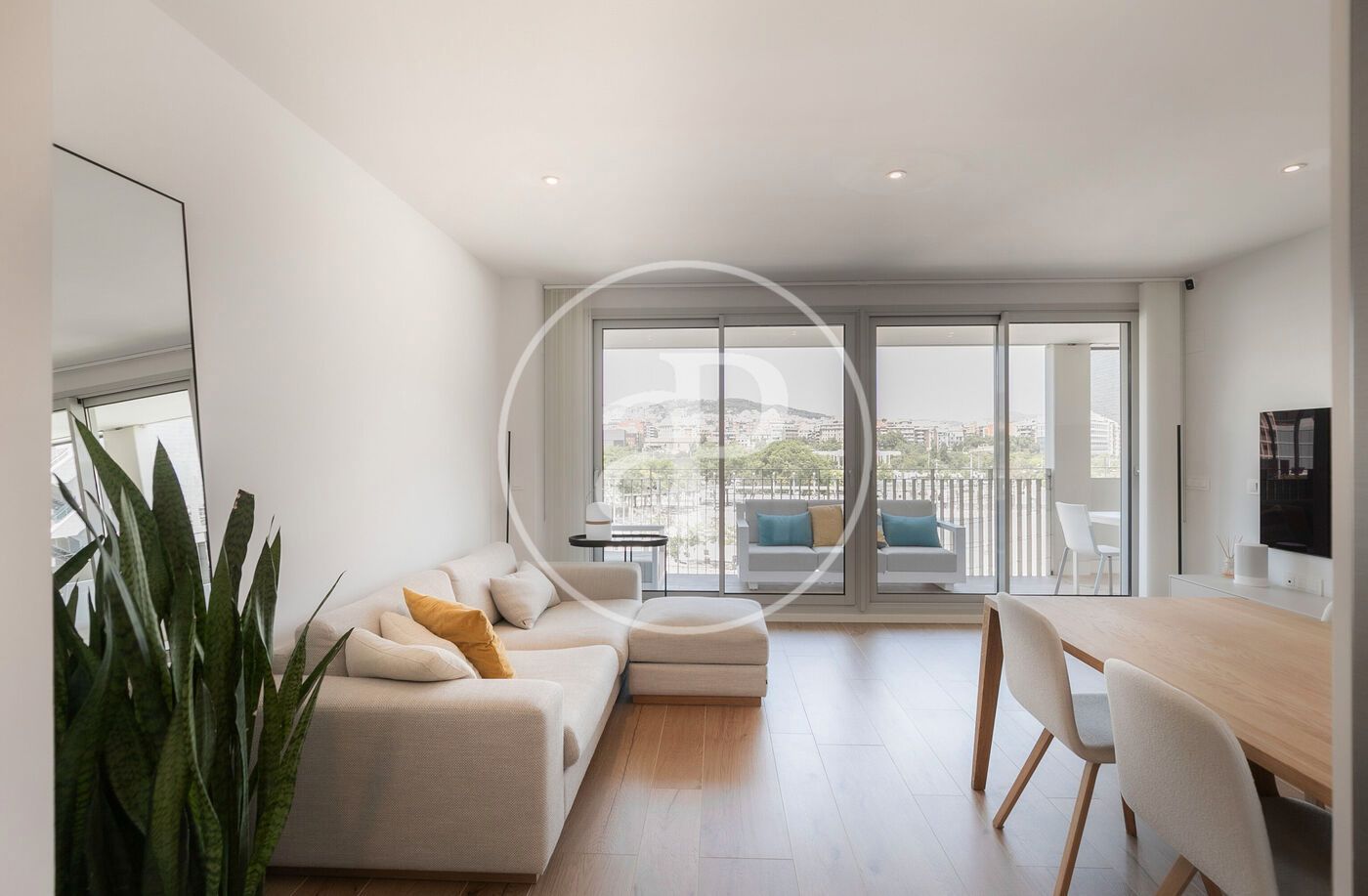 Living room of Flat to rent in  Barcelona Capital  with Air Conditioner, Heating and Private garden