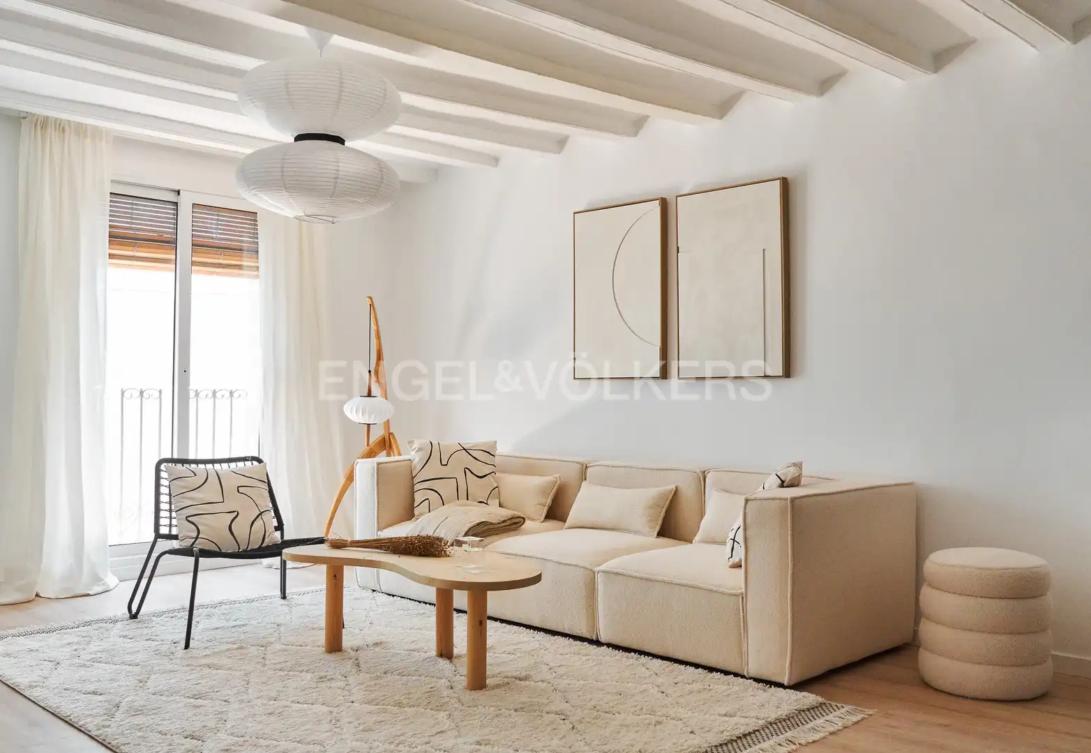 Sala de estar de Piso de alquiler en Barcelona con Aire acondicionado, Calefacción y Balcón