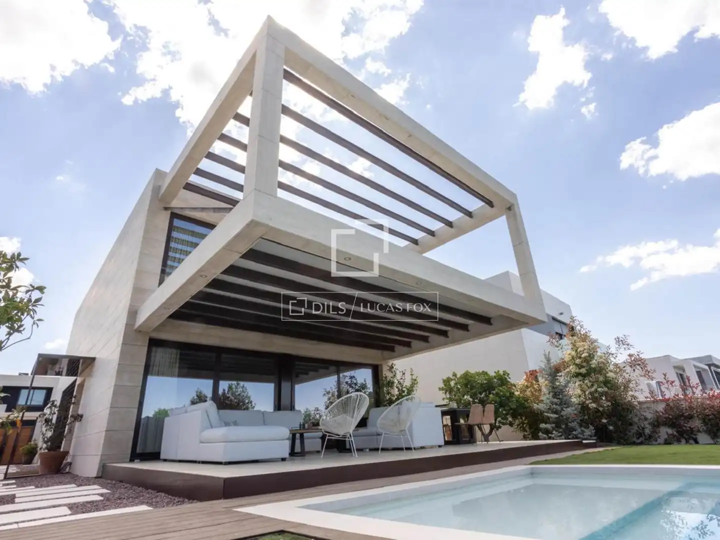 Terrasse von Country house zur Miete in Majadahonda mit Klimaanlage, Heizung und Privatgarten