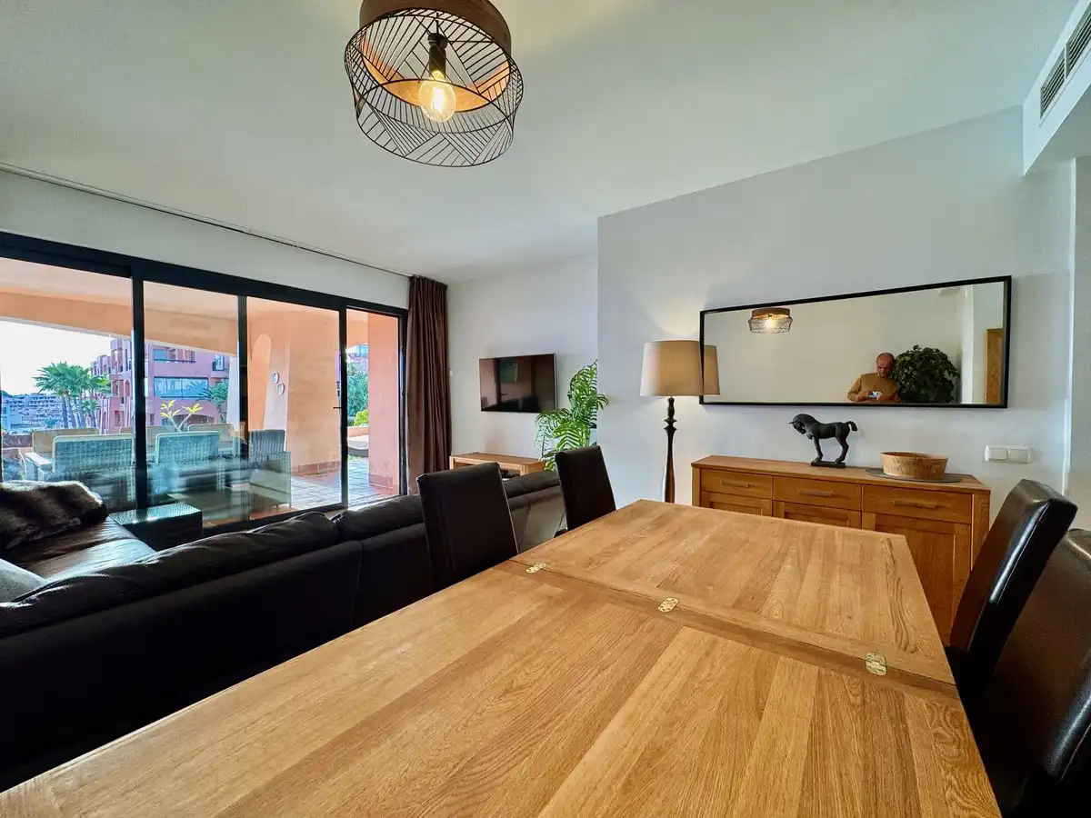 Menjador de Planta baixa en venda en Mijas amb Aire condicionat, Jardí privat i Terrassa
