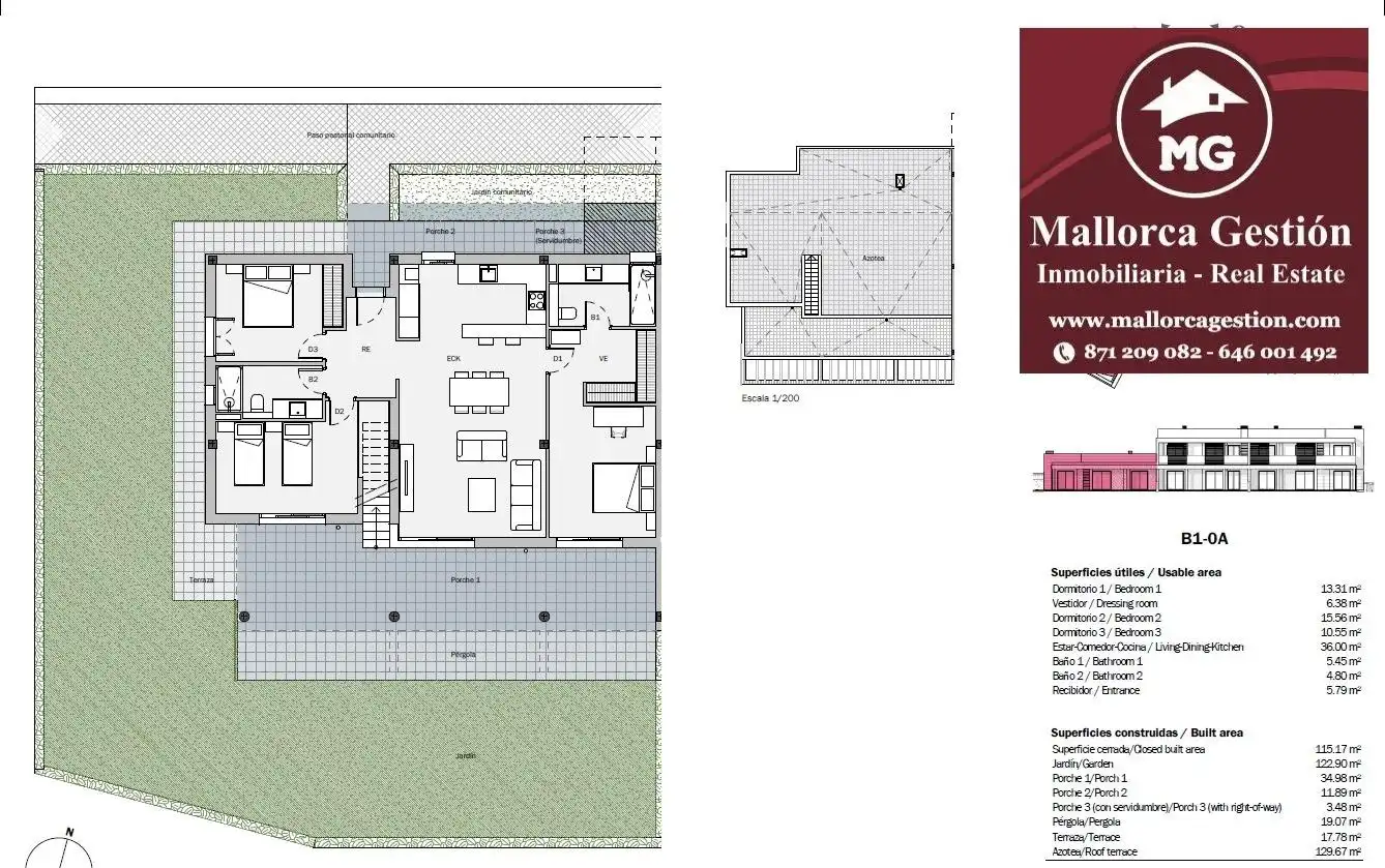 Ground floor for sale in Campos  with Air Conditioner, Private garden and Terrace