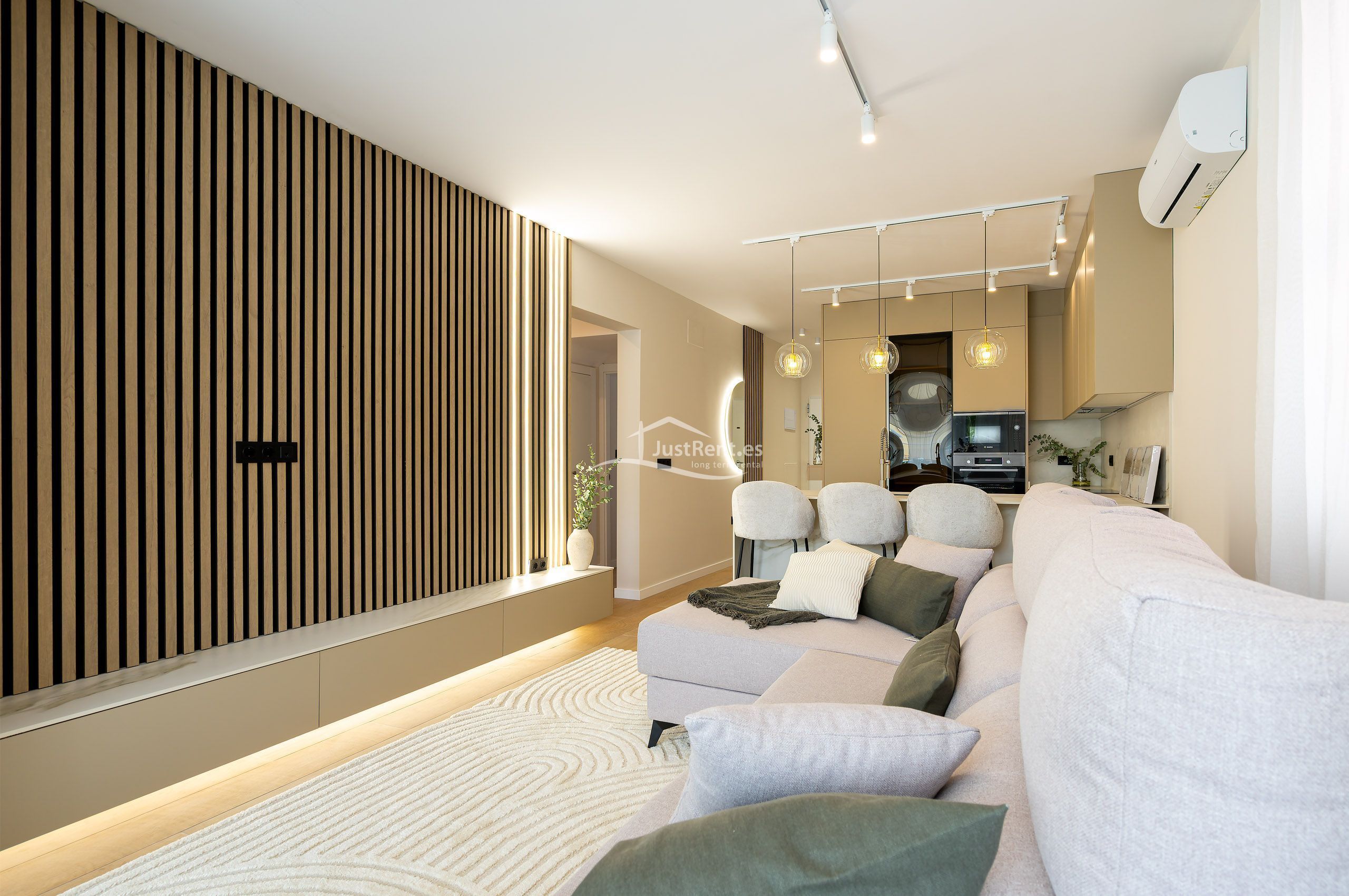 Living room of Single-family semi-detached to rent in Calpe / Calp  with Air Conditioner, Private garden and Terrace