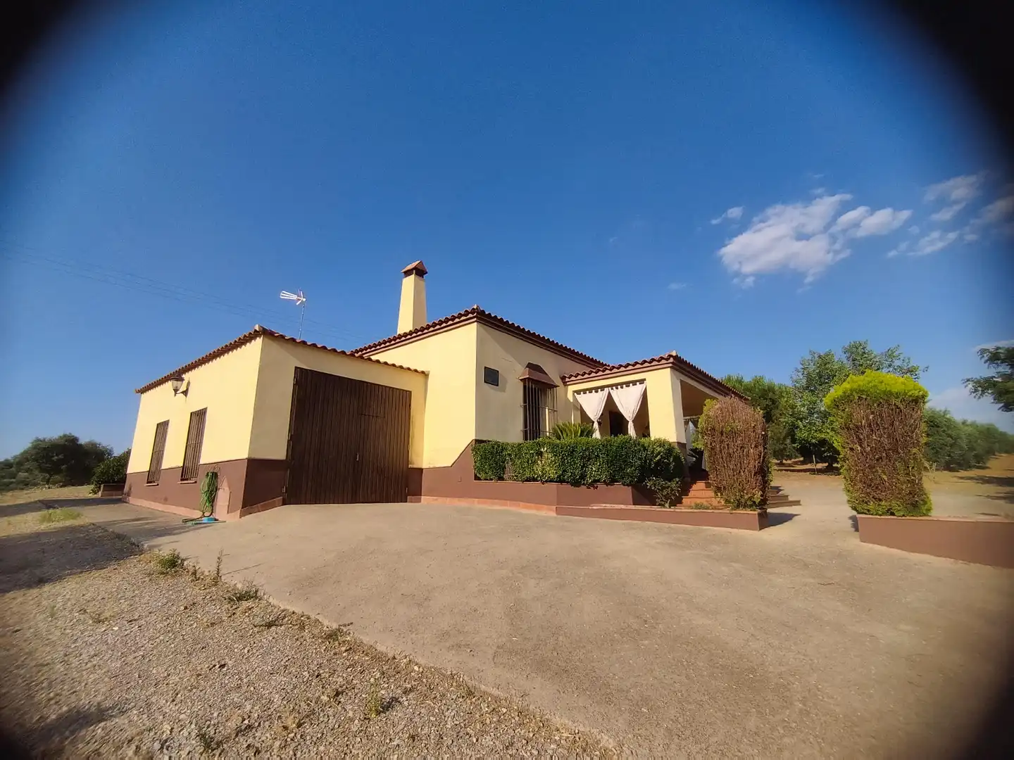Vista exterior de Finca rústica en venda en Berlanga amb Aire condicionat, Jardí privat i Piscina