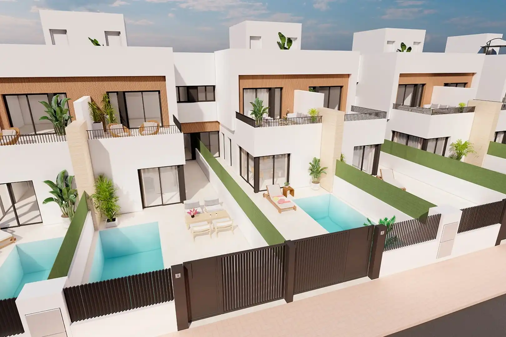 Vista exterior de Pis en venda en Los Alcázares amb Aire condicionat, Jardí privat i Terrassa