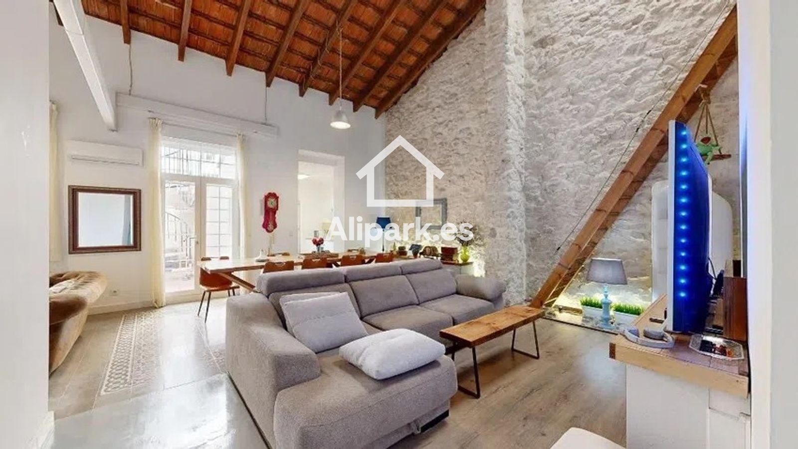 Living room of Single-family semi-detached for sale in Alicante / Alacant  with Air Conditioner, Heating and Terrace