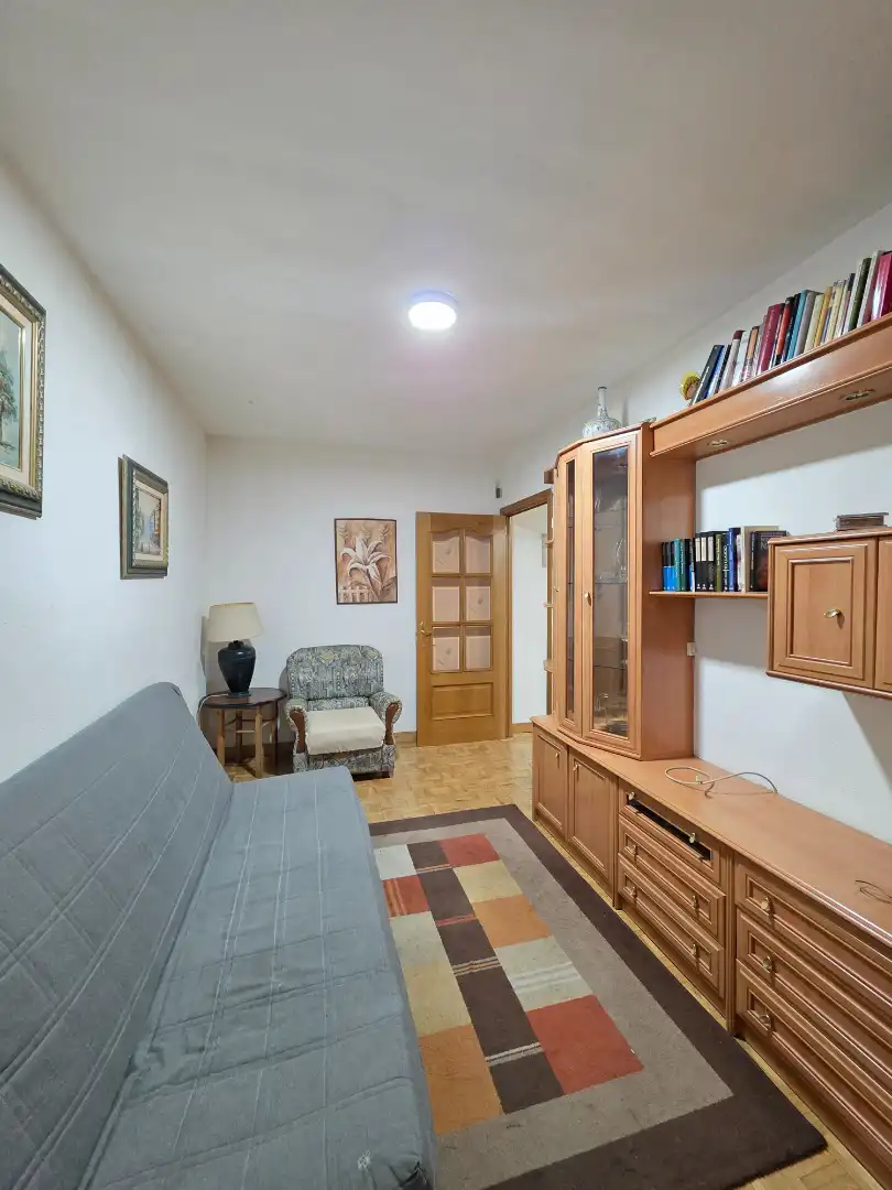 Living room of Flat for rent in Madrid  with Air Conditioner, Heating and Parquet flooring